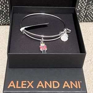 Alex and Ani nutcracker charm silver bangle